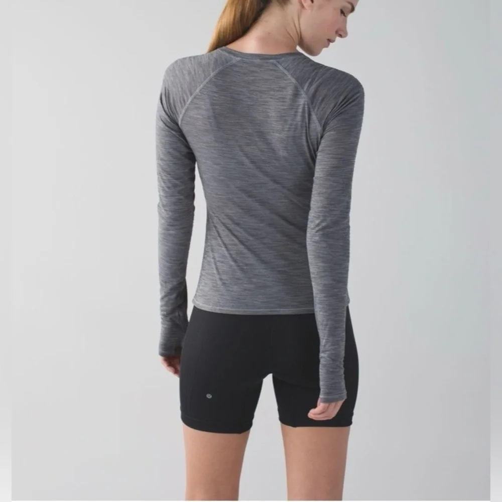 Lululemon Interval Long Sleeve Heathered Slate